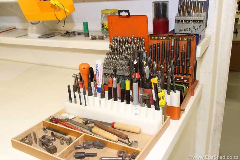 Drill bits and hand de-burring tools - I love my shop!